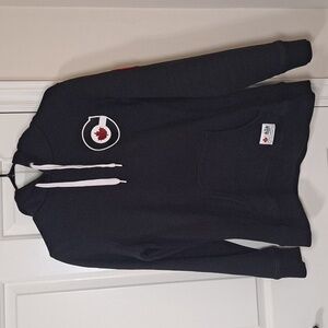 Hudson's Bay Olympic Pull Over  Hoodie Black Women's Size Medium